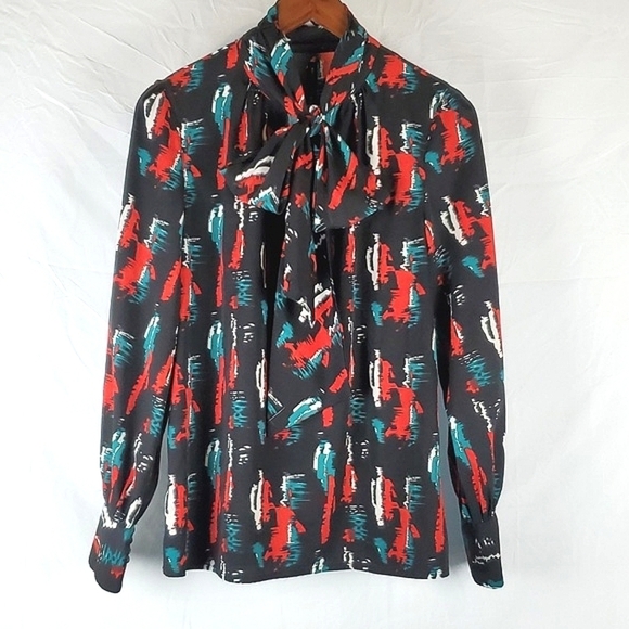 W118 by Walter‎ Baker Tie Neck Blouse - Picture 1 of 10